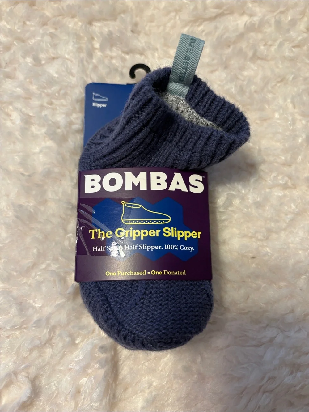 Bombas Toddler Snail Navy Snail Gripper Slippers Brand New Toddler Size 5-7